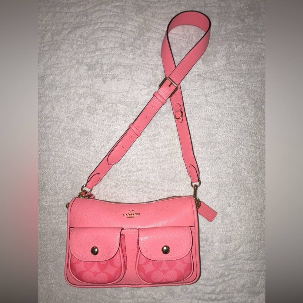 COACH Pink Pennie Crossbody Shoulder Bag Purse